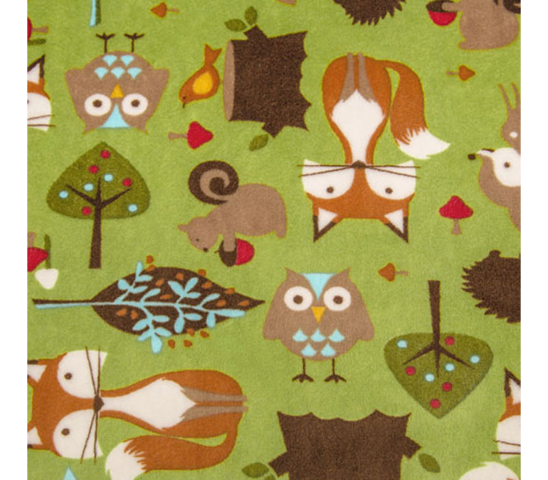 Forest Tails Digital Printed Cuddle in Kiwi