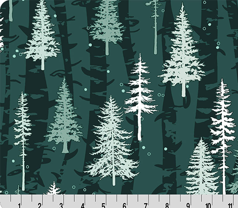 Boreal Forest Digital Printed Cuddle in Evergreen
