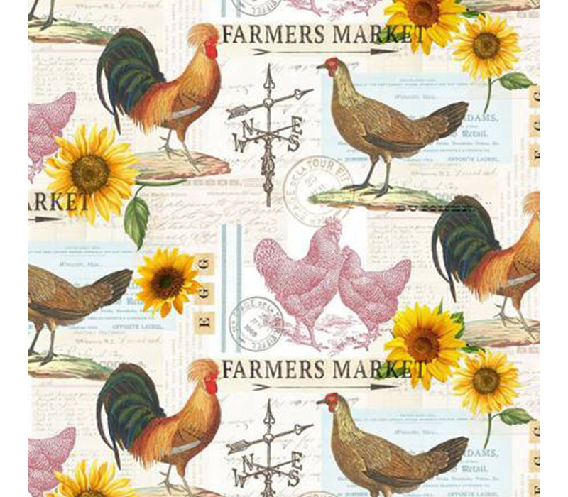 Spring Chickens Postcards on Cream