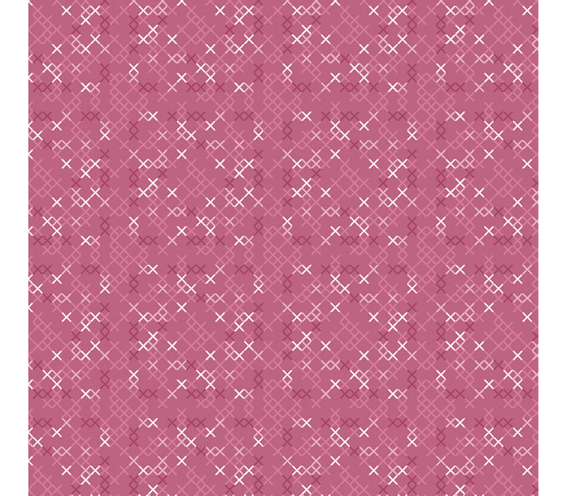 Stitch Garden Tonal Cross Stitch in Peony Pink