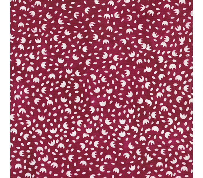 Red White and Blue Batiks Flower Seeds in Cranberry and White