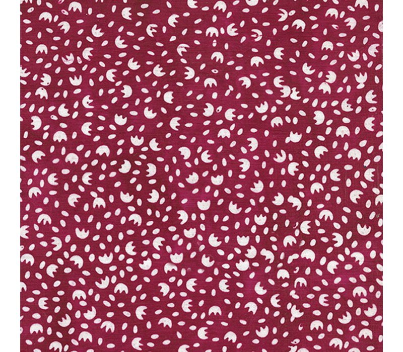 Red White and Blue Batiks Flower Seeds in Cranberry and White