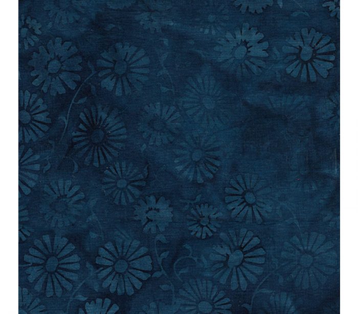 Red White and Blue Batiks Daisy in Ocean Blue