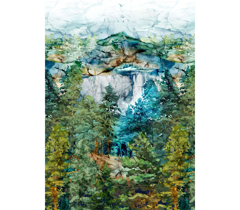 Cedarcrest Waterfalls 108-inch Wide Quilt Backing