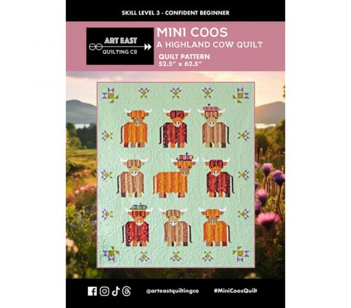 Mini Coos A Highland Cow Quilt Pattern #AEMC1123