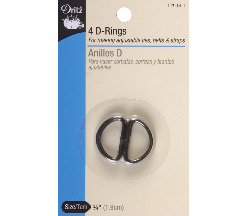 D-Rings 3/4-inch Black 6ct #117-34-1