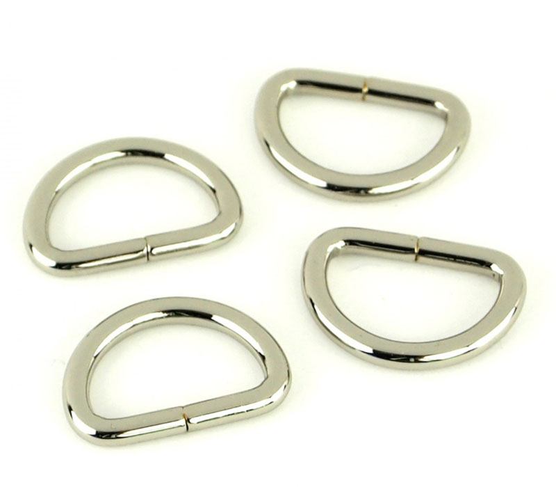 D-Rings 3/4-inch Silver 4ct #STS114S