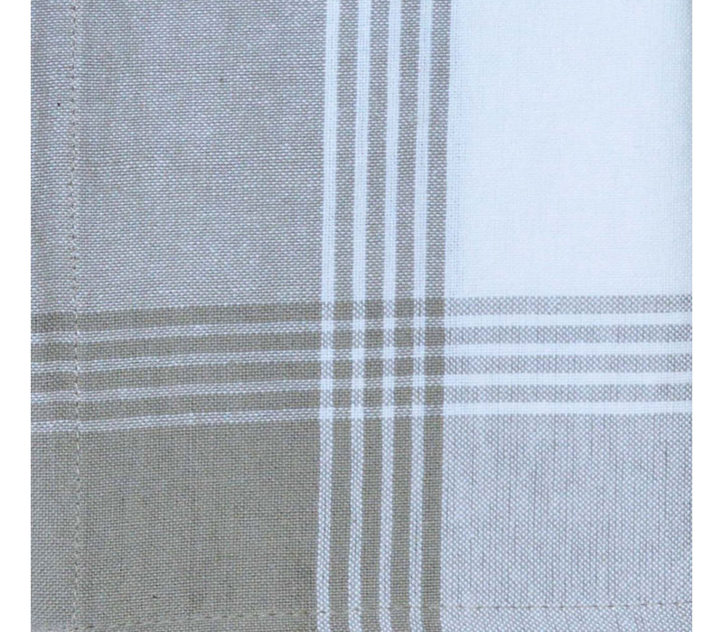 Dunroven House McLeod No Stripe Taupe and White Towel 734-TAU