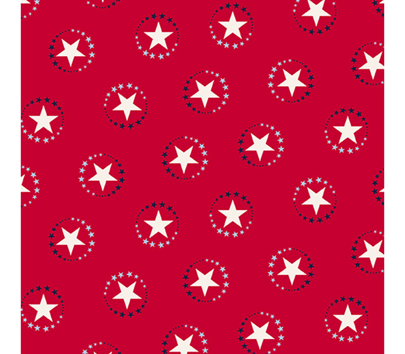 Salute Americana Star Circle on Red