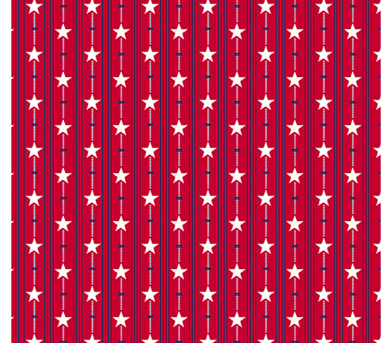 Salute Americana Star Stripe on Red