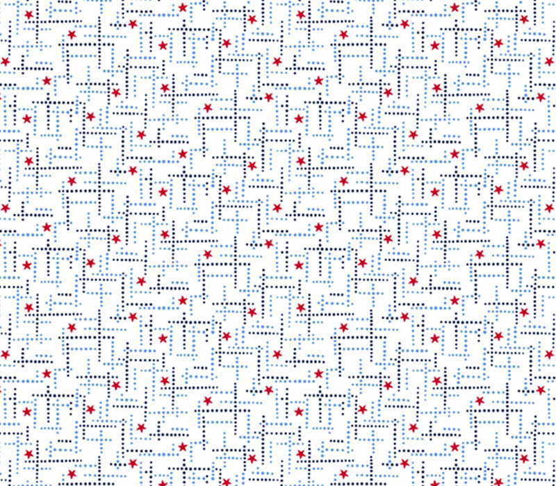 Salute Americana Dotted Maze on White