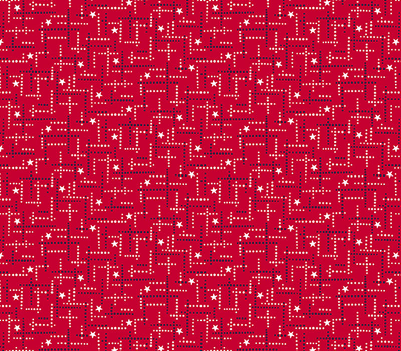 Salute Americana Dotted Maze on Red