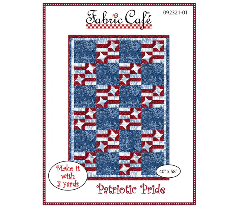 Fabric Café Patriotic Pride 3-Yard Quilt Pattern #FC092321-01