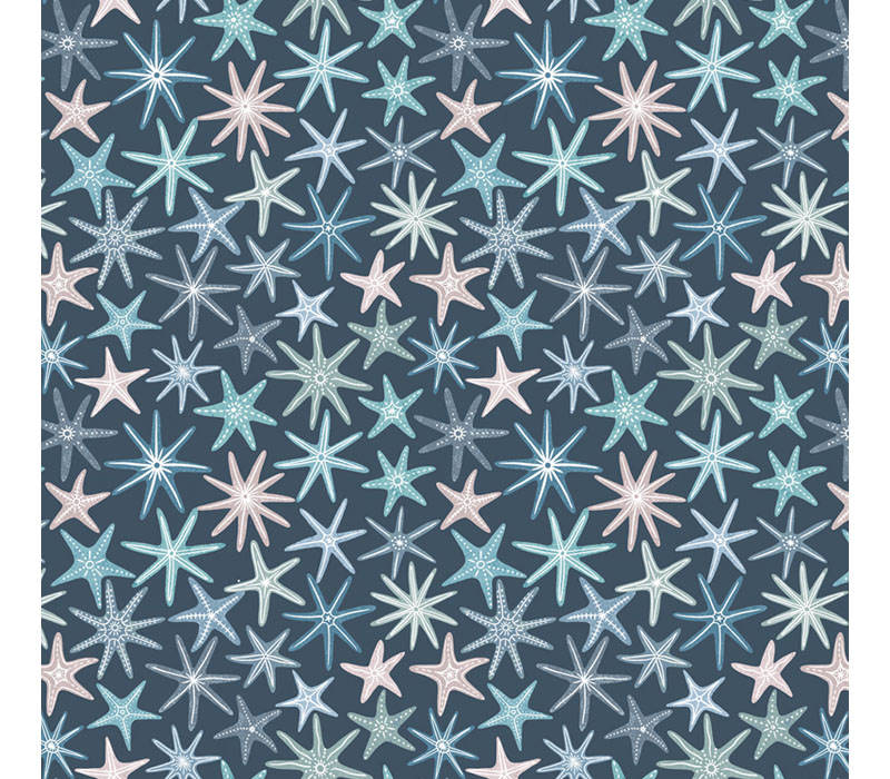 Ocean Pearls Starfish Dark Blue with Pearl Highlights