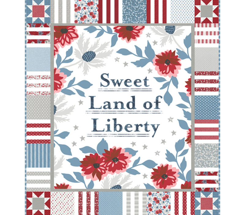 Old Glory Sweet Land Panel Quilt Kit - includes fabric for quilt top
