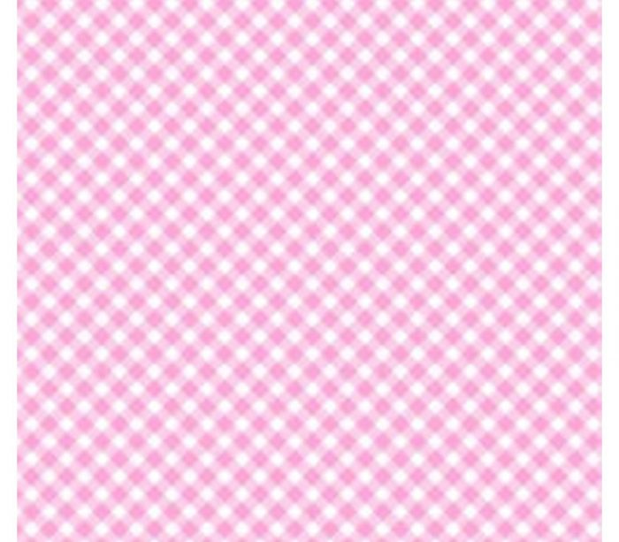 Playtime Flannel Bias Gingham in Pink and White