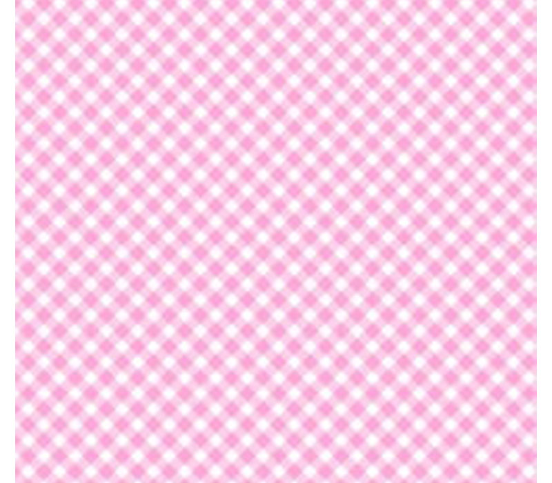 Playtime Flannel Bias Gingham in Pink and White