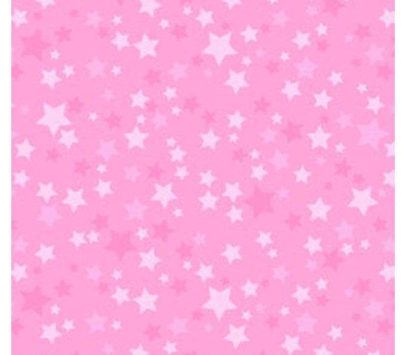 Playtime Flannel Stars in Tonal Pink