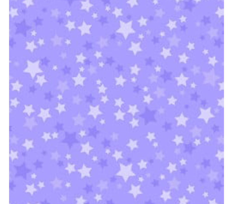 Playtime Flannel Stars in Tonal Violet