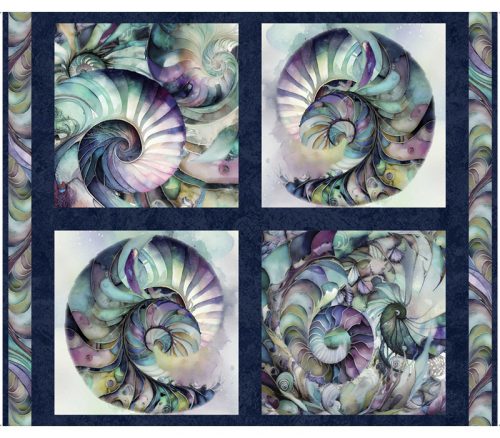 Seashell Soiree 4 Shell Panel 36-inches by 44-inches