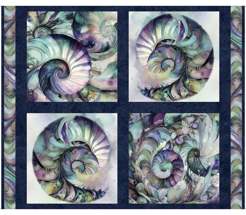 Seashell Soiree 4 Shell Panel 36-inches by 44-inches