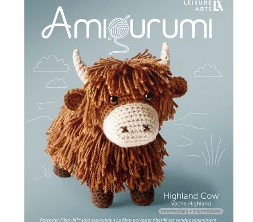 Highland Cow Amigurumi Crochet Kit Brown LAK85882