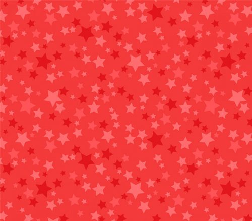 Playtime Flannel Stars in Tonal Red