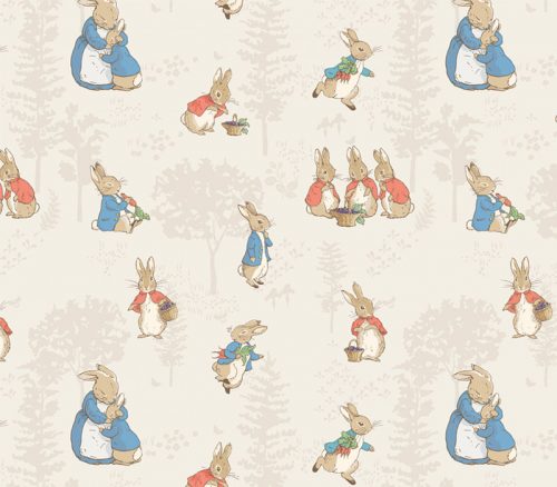 Peter Rabbit Flannel Scenic on Cream