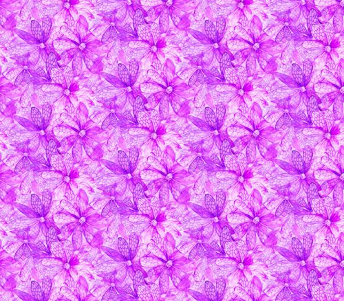 Dragonfly Illusion Floral Texture in Purple