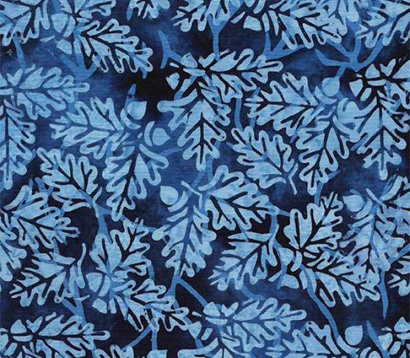Fabric - Harvest Blue Batiks Acorns in Harbor Blue