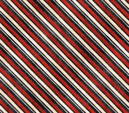 Fabric - Time for Hot Cocoa Diagonal Stripe Red