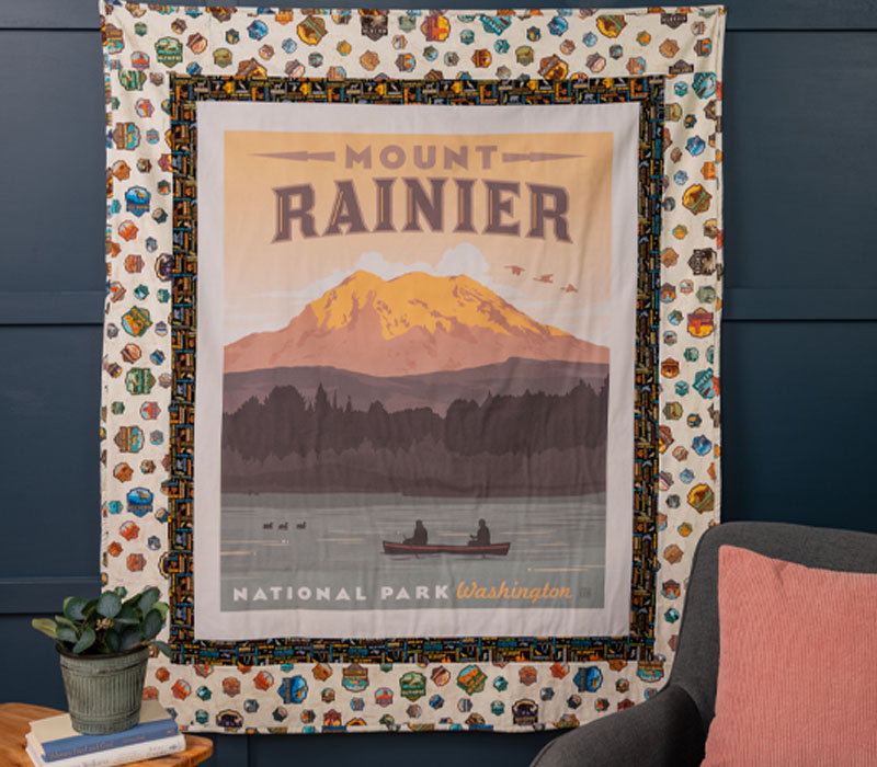 Fabric - Mount Rainier National Park Panel Quilt Kit