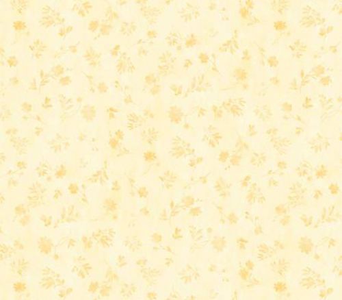 Fabric - Fields of Gold Floral Silhouette in Tonal Yellow