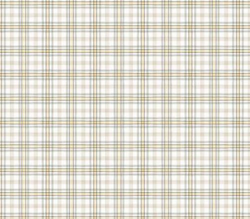 Fabric - Fields of Gold Plaid in Gray and White