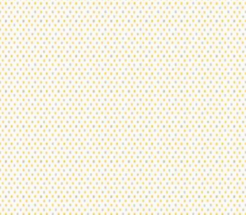 Fabric - Fields of Gold Dots Yellow and Gray on White