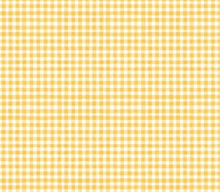 Fabric - Fields of Gold Gingham In White and Yellow