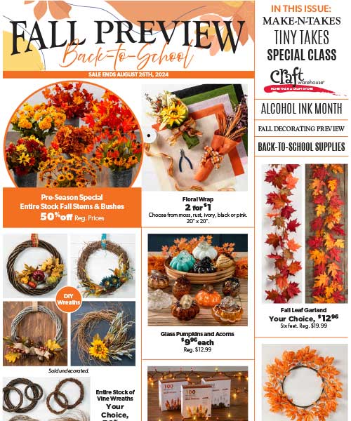 Craft Warehouse Fall Preview and Back to School Sale