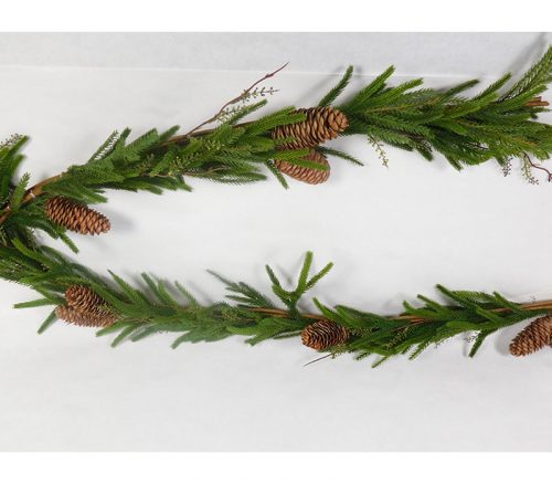 Austria Pine Garland with Pine Cones - 6'