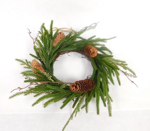 Austria Pine Wreath with Pine Cones - 17-inch