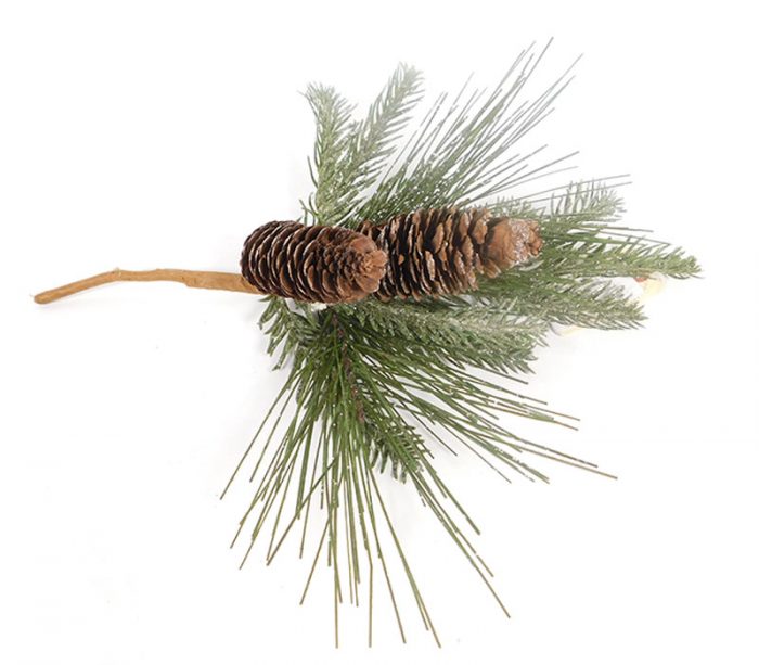 Glitter Spruce and Pine Spray - 14-inch