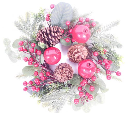 Pine Cones and Pomegranate Wreath - 20-inch