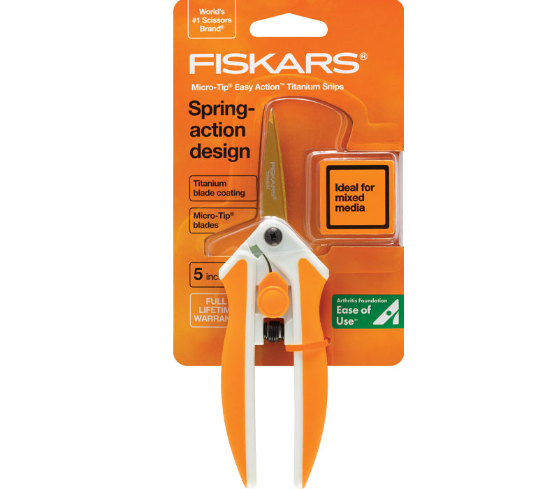Fiskars Fabric Scissors, Shears Sewing Quilting Embroidery Dressmaking  Fiskars 8 Inch Easy Action Rag Quilt Snip Scissors 
