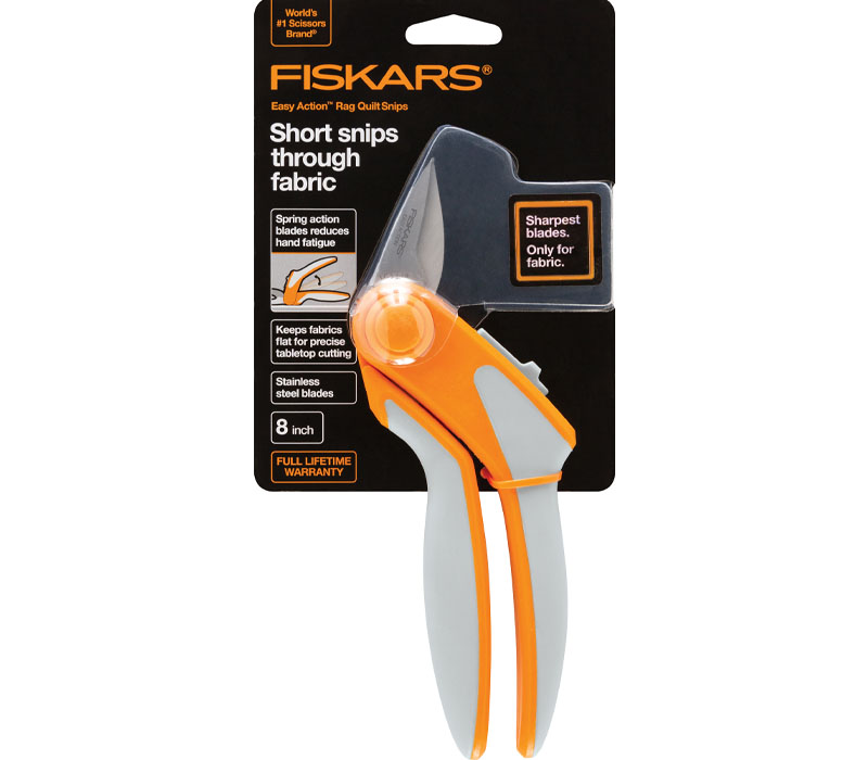 Fiskars® Easy Action Rag Quilt Snip for Tabletop Cutting (8")