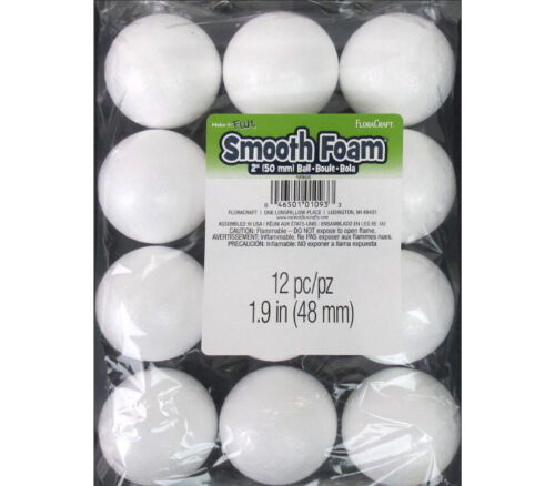 FloraCraft - Smooth Foam Ball 2-inch 12 Piece