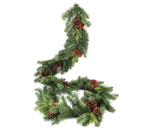 Fir Cedar with Pinecones Garland - 9-foot