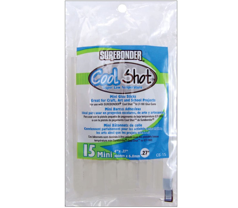 Surebonder CS15 CoolShot Low Temp Glue Sticks - 4" - 15 per Pack (FPRCS15)