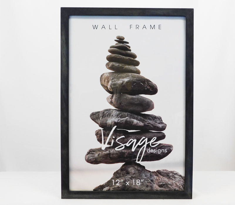 Regal Visage Wall Frame - 12-inch x 18-inch - Black Oak