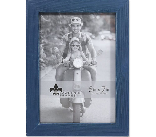 Lawrence Weathered Wood Frame - 5-inch x 7-inch - Charlotte Navy