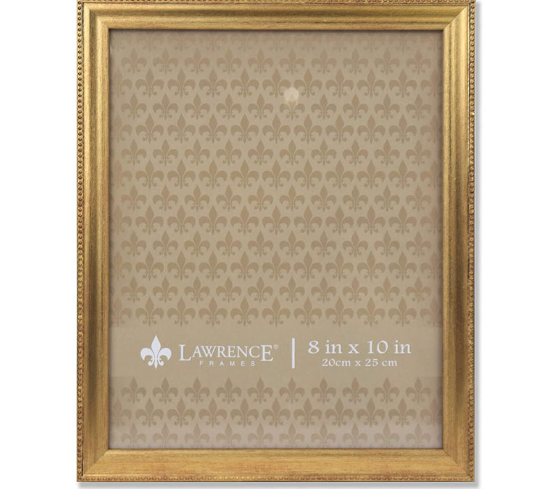 Lawrence Classic Beaded Frame - 8-inch x 10-inch - Gold