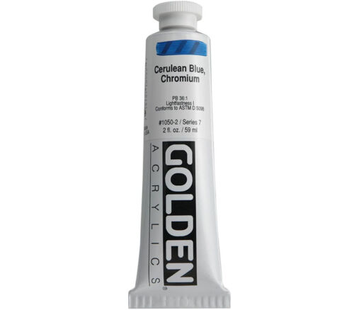 Golden Heavy Body Acrylic 2-ounce - Cerulean Blue Chromium